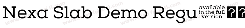 Nexa Slab Demo Regu字体转换